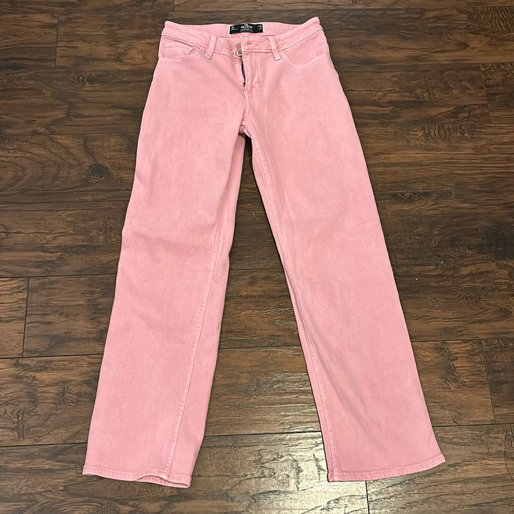 Hollister, low rise, wide legged, dad jeans